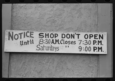 Sign of store, Kenner, Louisiana, 1938