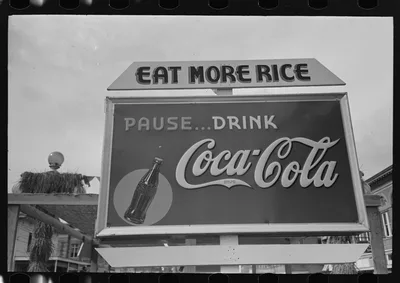 Sign, Crowley, Louisiana, 1938