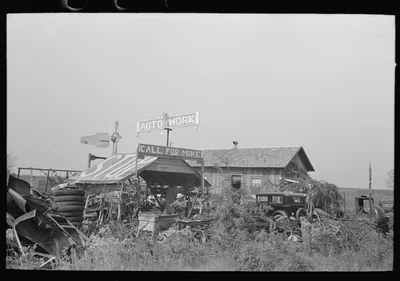 Junkyard, near Abbeville, Louisiana, 1938