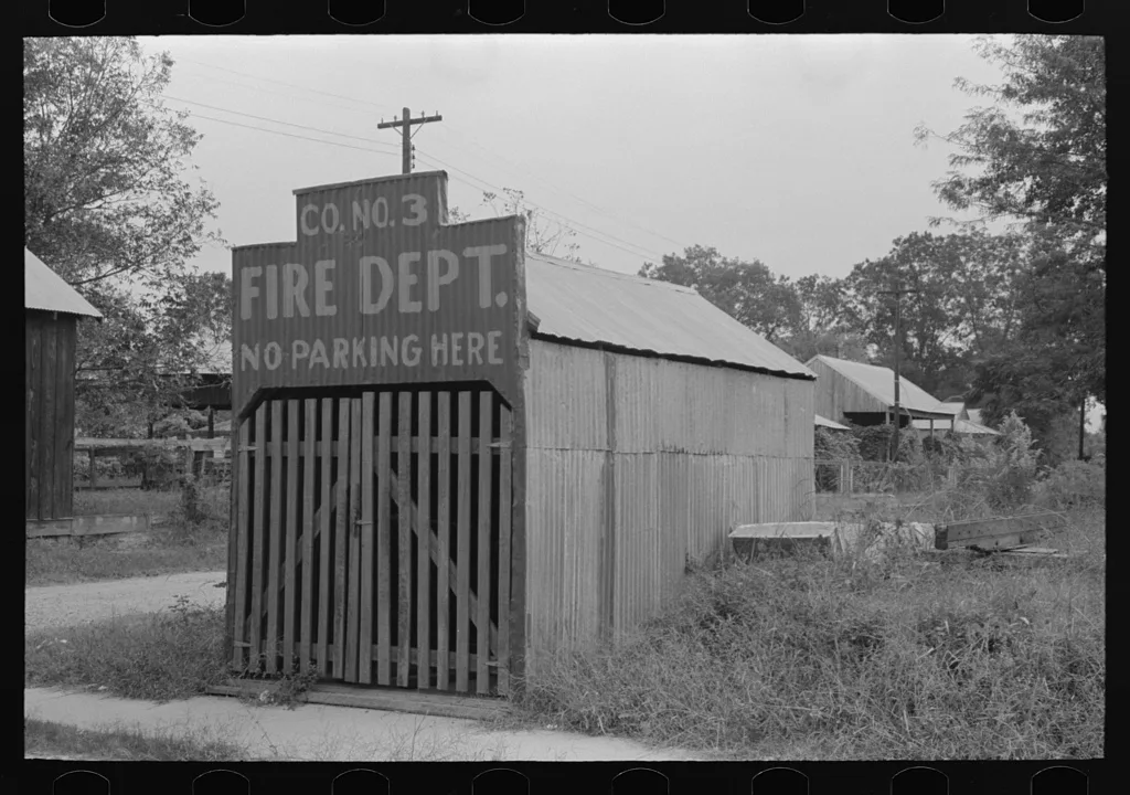 Fire department, Saint Francisville, Louisiana, 1938