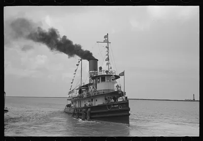 U.S. Engineers' tugboat, Burrwood, Louisiana, 1938