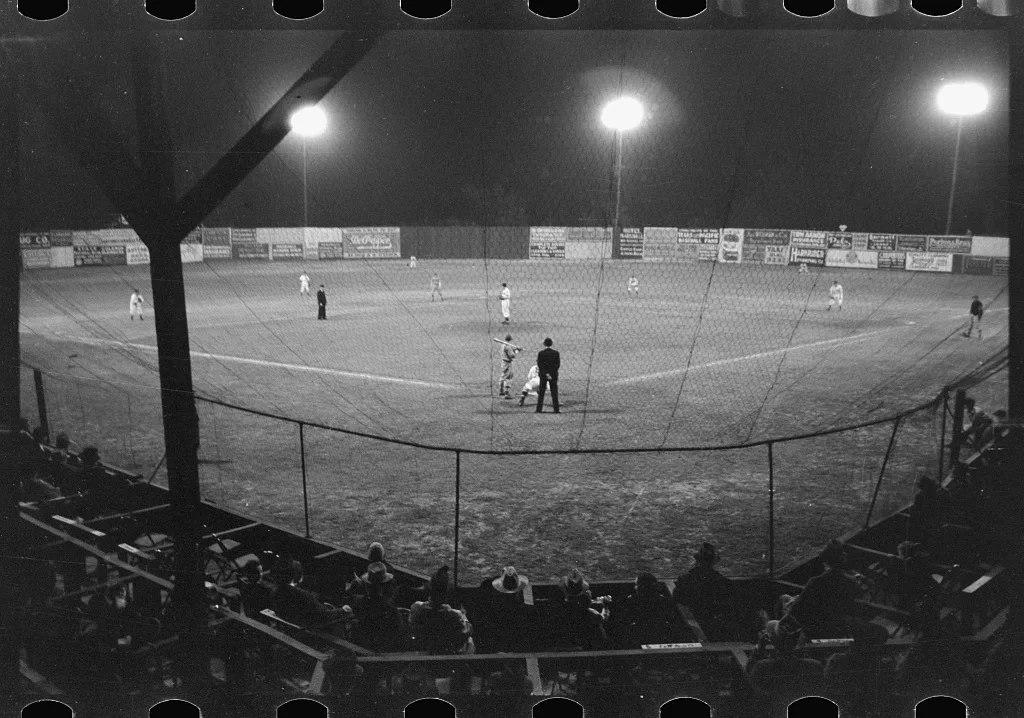Night baseball, Marshall, Texas, 1939