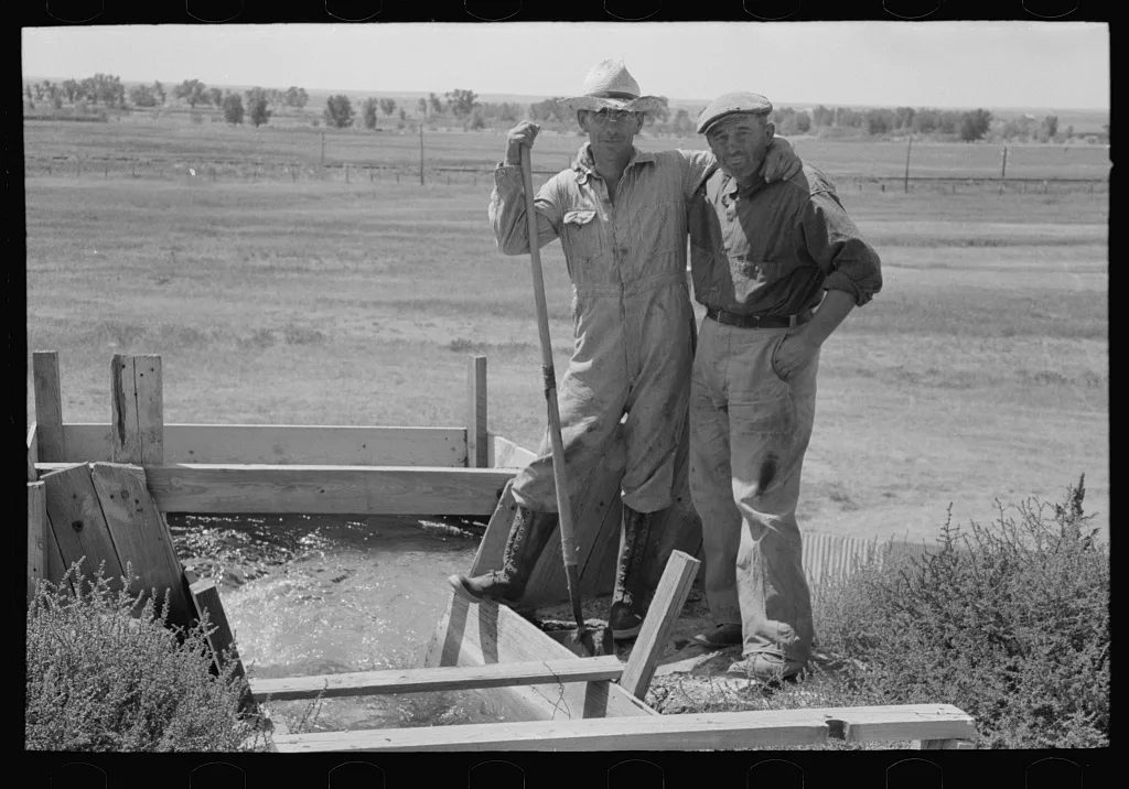 Cooperation in wells for irrigation purposes. Mr. Johnson and Mr.…, Kansas, 1939
