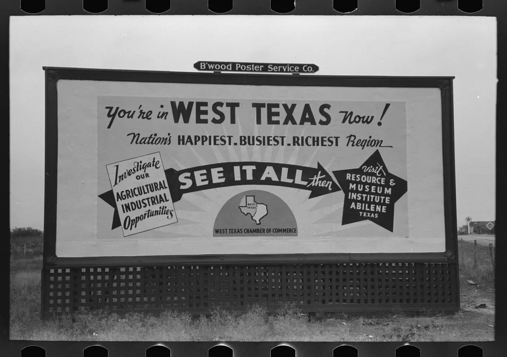 Sign, Brownwood, Texas, 1939