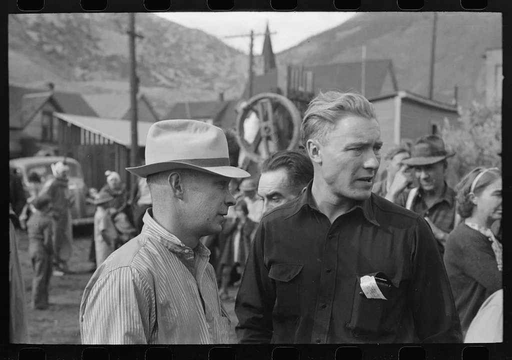 Miners at Labor Day celebration, Silverton, Colorado, 1940