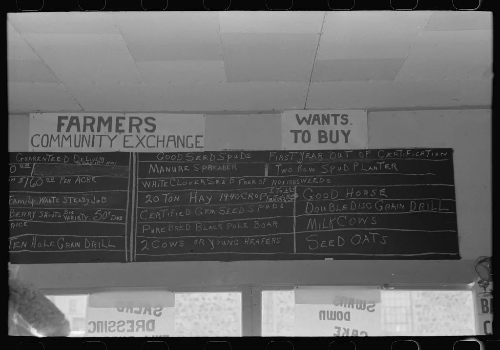 Sign in store. Eden, Idaho, 1941