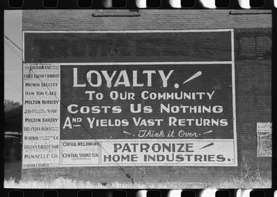 Sign. Milton, Washington, 1941