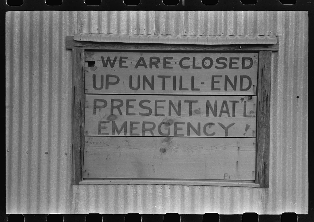 Sign, Coolidge, Arizona, 1942