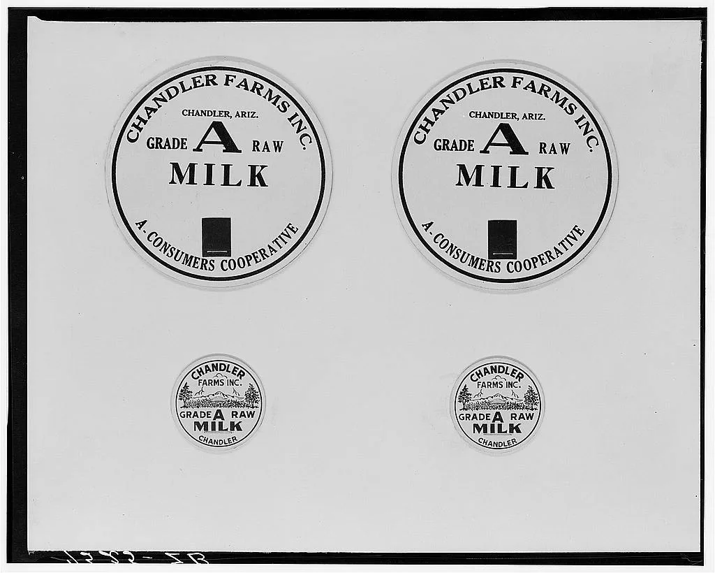 Milk caps. Arizona part-time farms. Chandler unit, 1940
