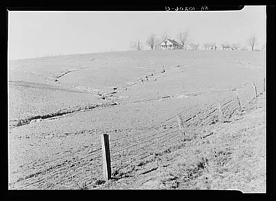 Photograph from Indiana: Soil erosion. Posey County, Indiana