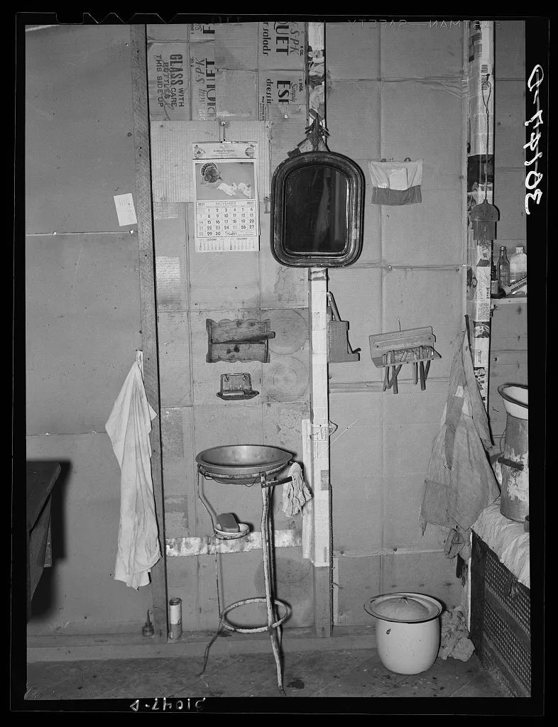 Washing facilities in farmhouse of southern South Dakota, 1937