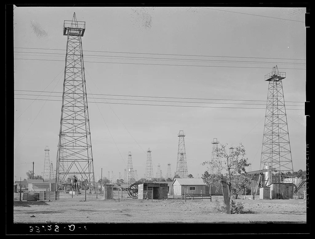 Forest of oil derricks. Kigore, Texas, 1939
