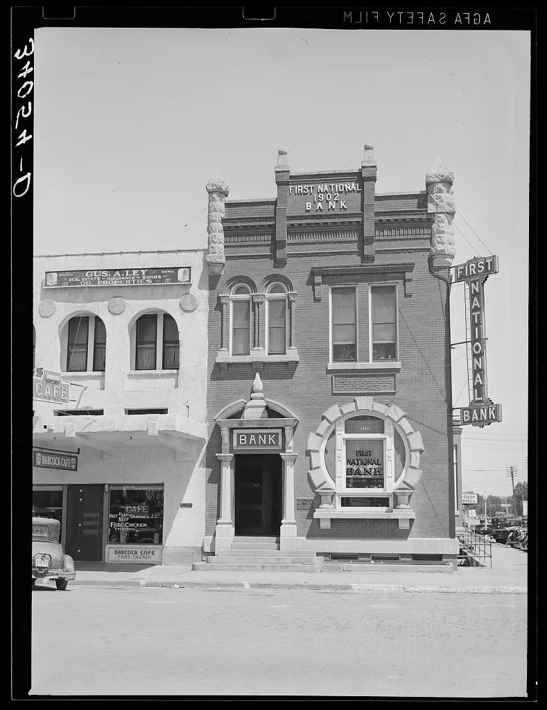 Bank. Perry, Oklahoma, 1939