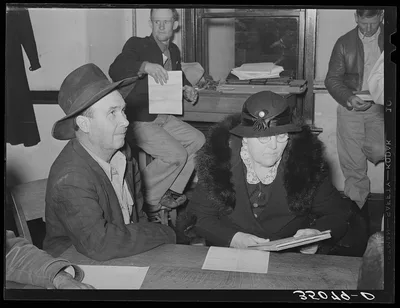 FSA (Farm Security Administration) clients at farm and home plan…, 1939