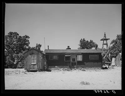 Home of the George Huttons, homesteaders, from Maud, Oklahoma. The…, New Mexico, 1940