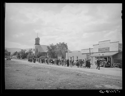 Procession of Spanish-American Catholics in honor of a saint.…, New Mexico, 1940