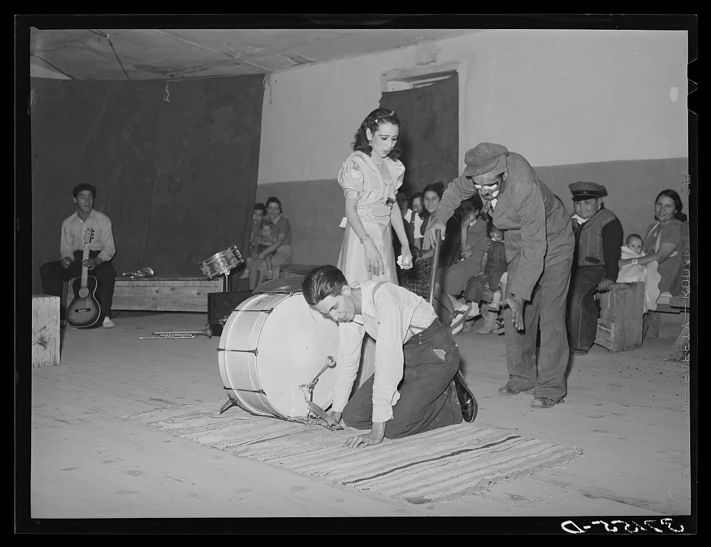 Players of Spanish-American show. Penasco, New Mexico, 1940