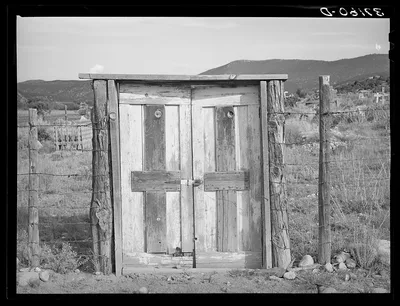 Entrance to the cemetery at Penasco, New Mexico, 1940