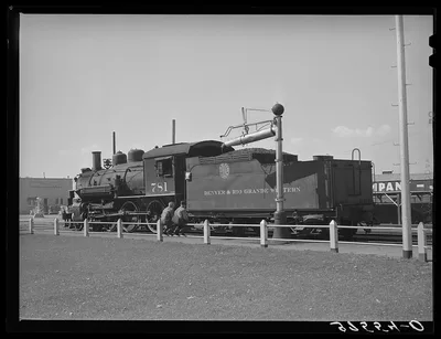 D. & R.G.W. railroad locomotive. Montrose, Colorado, 1940