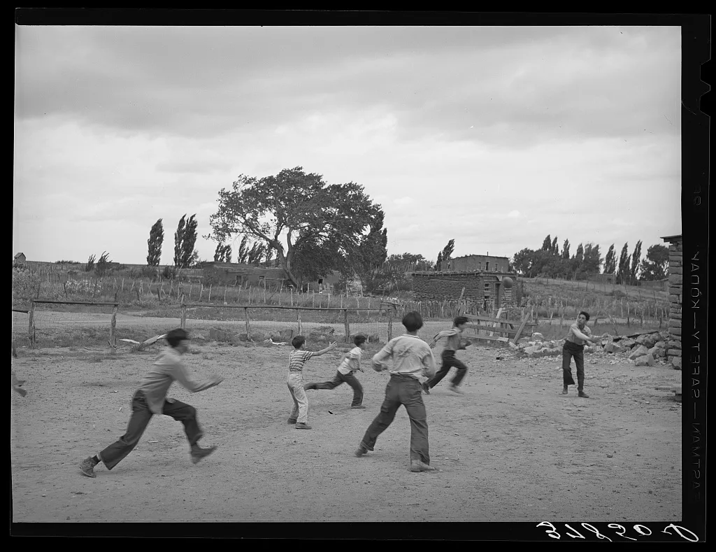 Schoolchildren at play. Concho, Arizona, 1940