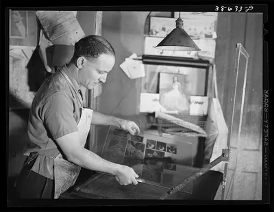 Photoengraver of the Chicago Defender, a Negro newspaper. Chicago,…, Illinois, 1941