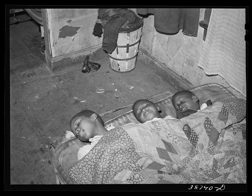 [Untitled photo, possibly related to: Negro children asleep.…, Illinois, 1940