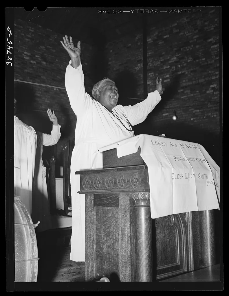 [Untitled photo, possibly related to: Pastor of the Pentecostal…, Illinois, 1941