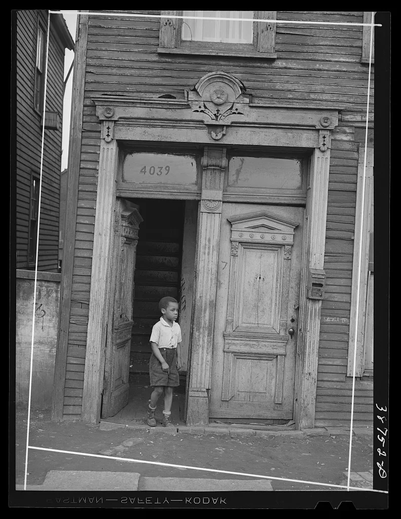 Entrance to house in Negro section of Chicago, Illinois, 1941