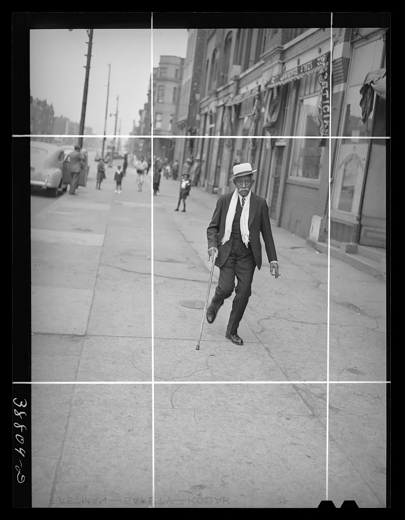 Street scene in the Negro district on Easter morning. Chicago,…, Illinois, 1941
