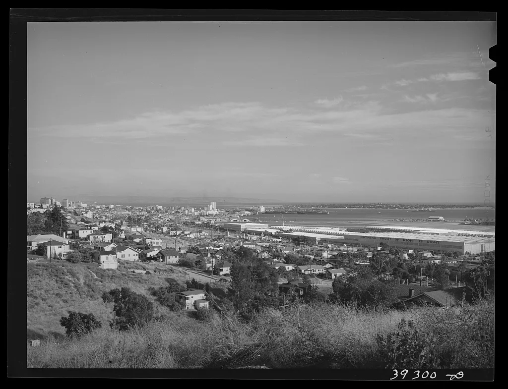 [Untitled photo, possibly related to: Consolidated Aircraft plant…, California, 1940