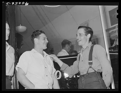 Lumberjacks in town. Orofino, Idaho, 1941